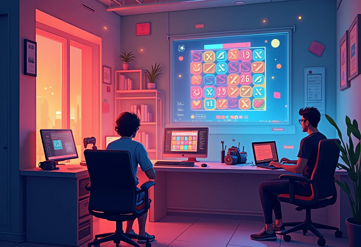 Casual puzzle game interface