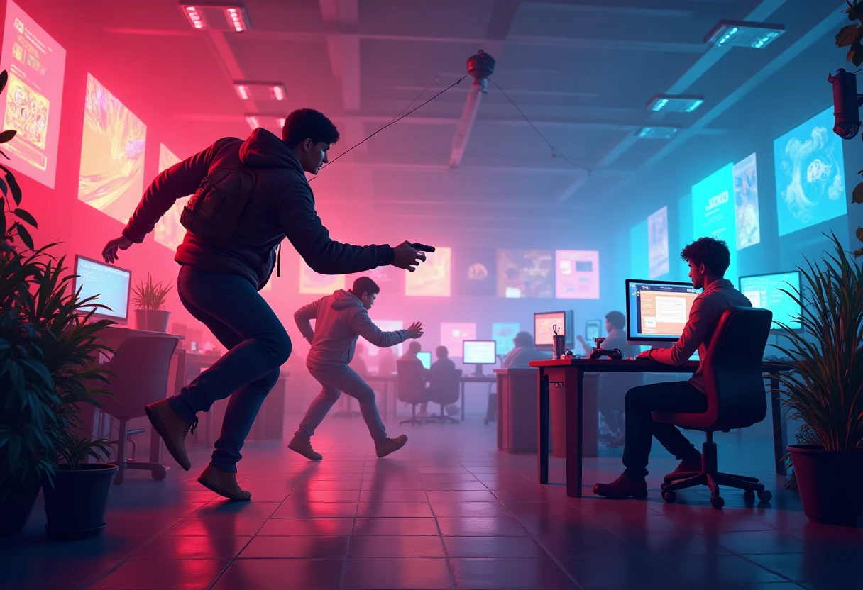Action game scene