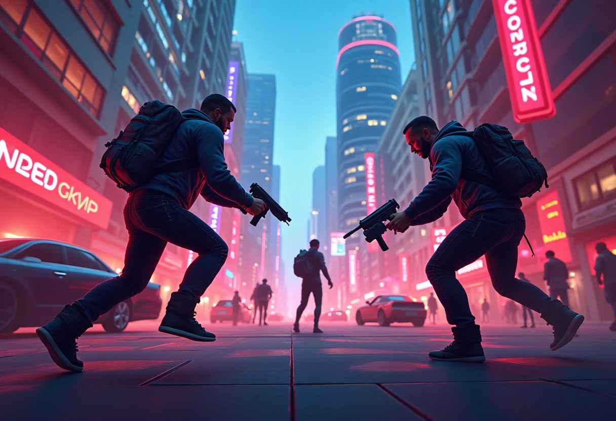 Intense strategy game scene